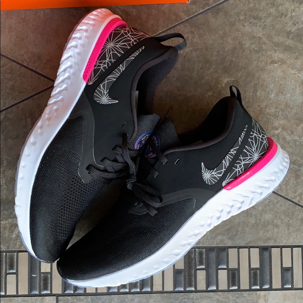NIKE ODYSSEY REACT 2 FK GPX Black-Reflect SilverM - Picture 16 of 16